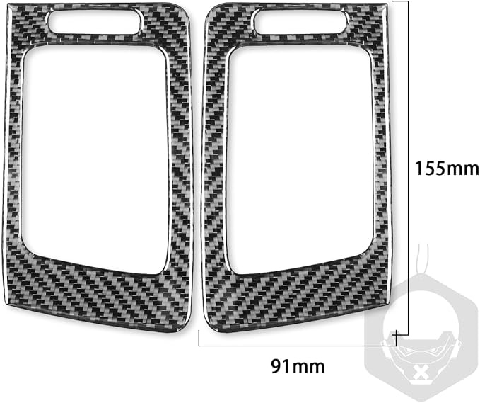 Real Carbon Fiber Trim for Infiniti Accessories | for G35 G37 G25 Q60 Q40 2007-2015 X S Sedan Coupe Convertible Dash Sides Air Vent Outlet Frame Interior Thick Overlay Decal