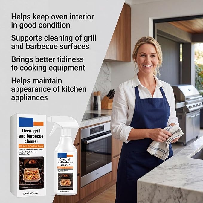 Oven Cleaner Spray,Heavy Duty Oven Rack & Grill Cleaner,All Purpose Kitchens Heavy Oil Cleaning Agent for Kitchen Appliances,BBQ Grill Cleaners for Microwave, Air fryer, Ovens, Grills