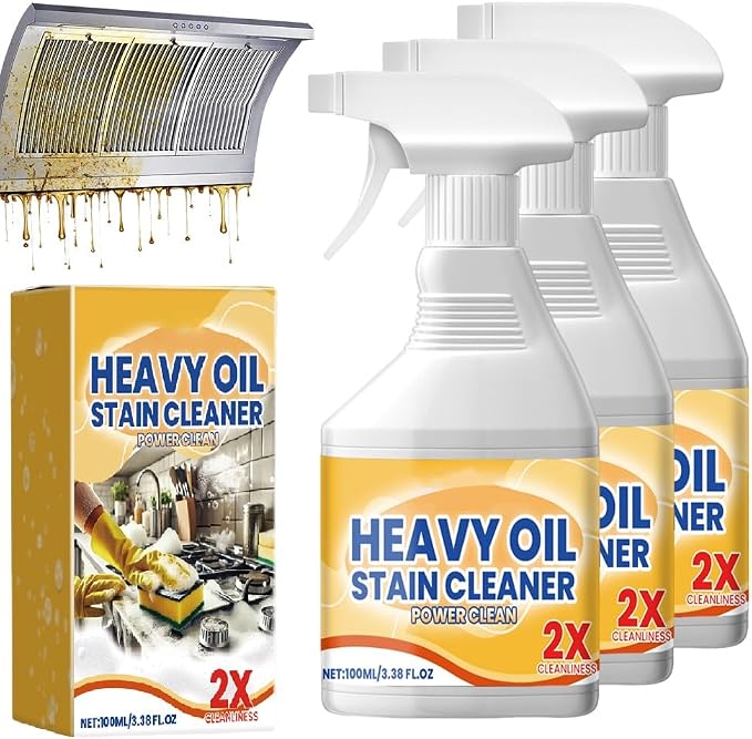 Kitchen Heavy Oil Cleaner Spray,100ML All Purpose Kitchens Heavy Oil Cleaning Agent, Grease Remover, , Multipurpose Kitchen Cleaner Spray for Countertops,stovetop , Ovens and Appliances (100ML-3PC)