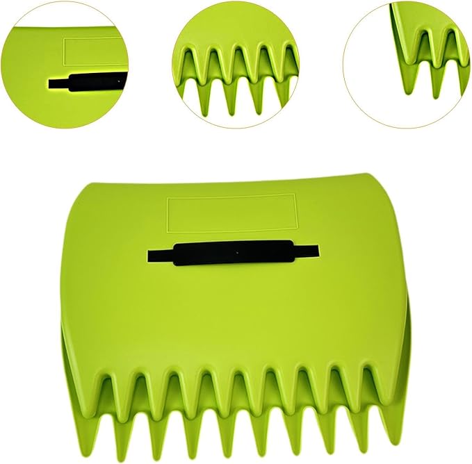 2Pieces Garden Leaf Grabber Hand Rakes for Gardeners Multifunctional 34x24.5cm Lightweight Handheld Lawn Claws Clips, Green