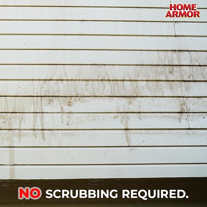Home Armor Outdoor Cleaner+, 64 oz., Remove Stains from Mold, Mildew, Algae, Dirt and Grime for Visible Results in Seconds, No Scrubbing Required, Plant Safe When Used as Directed