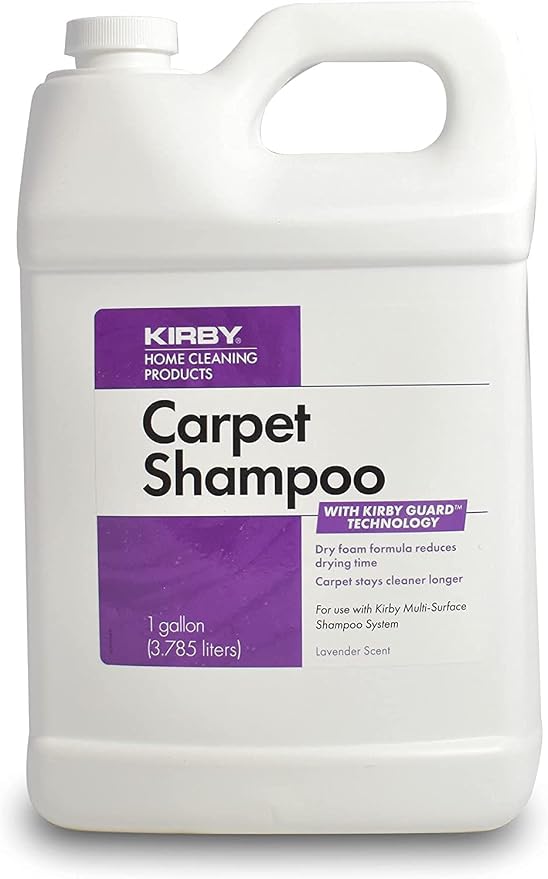 Kirby Carpet Shampoo – 1 Gallon (Pack of 4) | Deep Cleaning Solution for Carpets & Rugs, Lavender Scent, Residue-Free Formula
