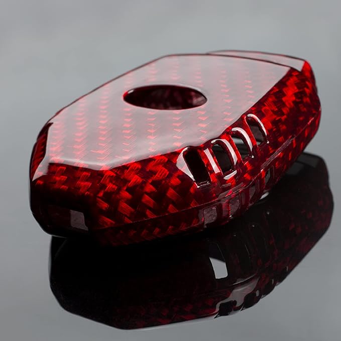 HIGH FLYING for Subaru WRX STI 2015-2021 Car Accessories Key Cases Protector Cover Real Carbon Fiber RED