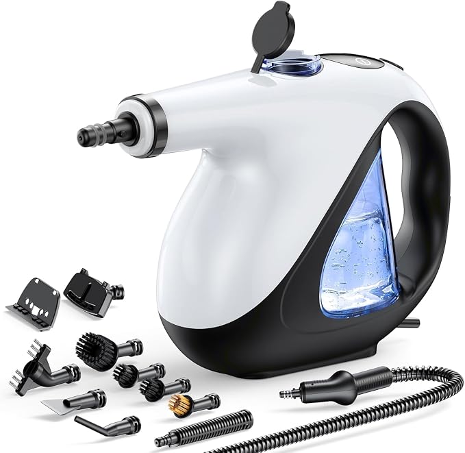 Handheld Steam Cleaner for Home Cleaning 3s Instant Heat-Up No Need to Wait | Only 2 LB Light Weight Easy Refill Portable Steamer Cleaner Hand Held for Furniture Couch Grout Walls Kitchenware Cleaning