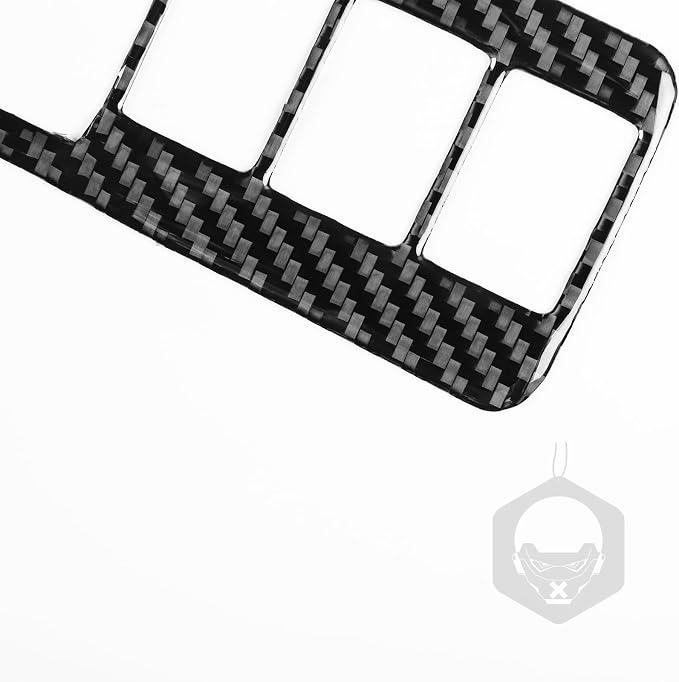 Driver Push Button Trim for Toyota Corolla 2009-2013 Accessories Black | Soft Carbon Fiber | Upgrades for Car | Only for Left-Hand Drive | Anti-Scratch | Sporty Style