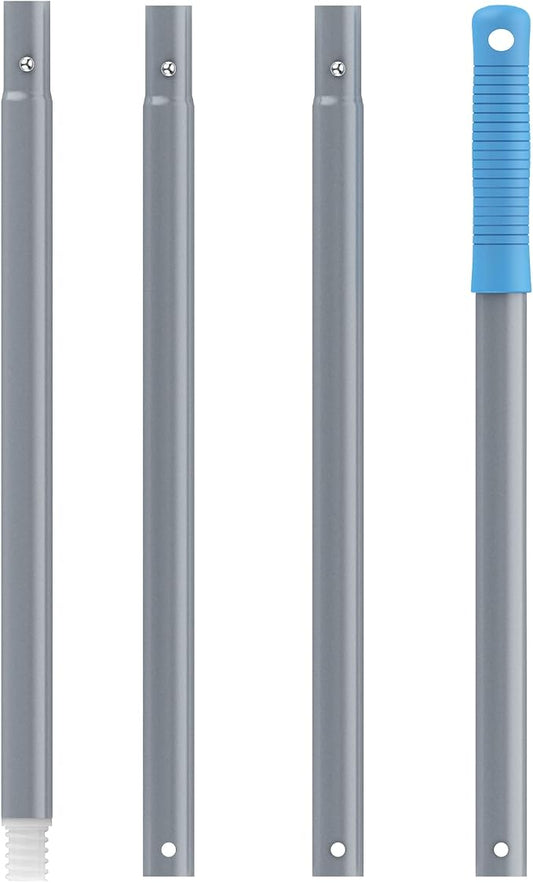 MR.SIGA Window Squeegee Extension Pole, 4 Pieces Aluminum Pole, 54.3 inch | Compatible with MR.SIGA professional window squeegee & microfiber windowscrubber