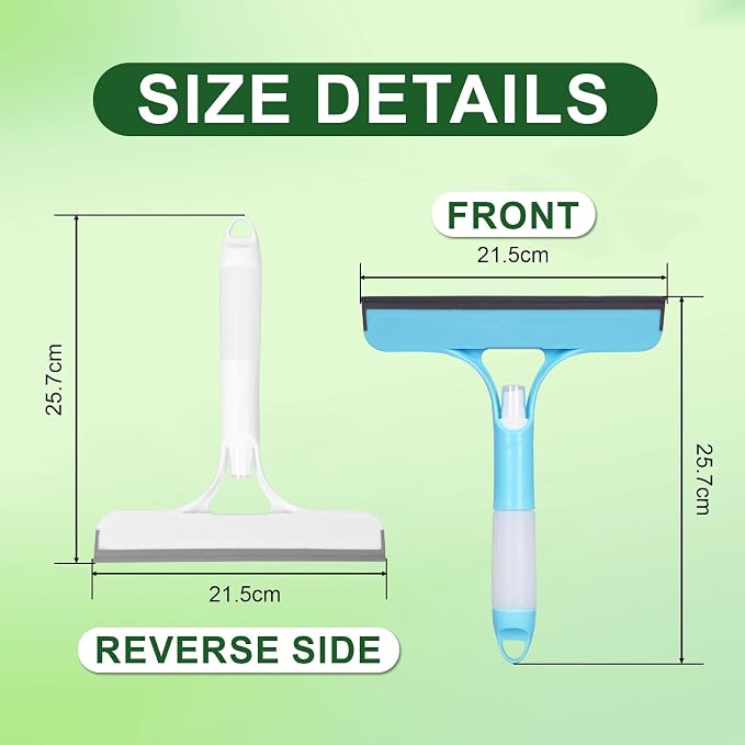3 in 1 Window Cleaning Scraper, Window Squeegee with Sprayer, Window Cleaning Scraper for Windows, Walls, Car Windshields, Bathrooms, Kitchens, All-Purpose Window Cleaner Tool (Yellow)