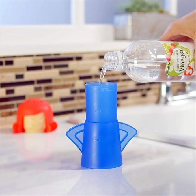 Angry Mama Microwave Oven Stem Cleaner 2 Pcs Mom Steam Cleaner Just Add Vinegar and Water Vapor Fog Steamer Cleaning Equipment Easily Cleans the Crud in Minutes for Kitchen or Office(Green&Purple)