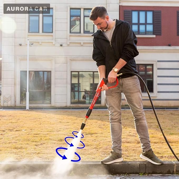 AURORA CAR Pressure Washer Tips Turbo Nozzle Pressure Washer 4000 PSI Max Rotating Pressure Washer Nozzle with 1/4'' Quick Connect for Cleaning Brick, Concrete, and Vinyl Surfaces，4.0 GPM 4.0 Orifice