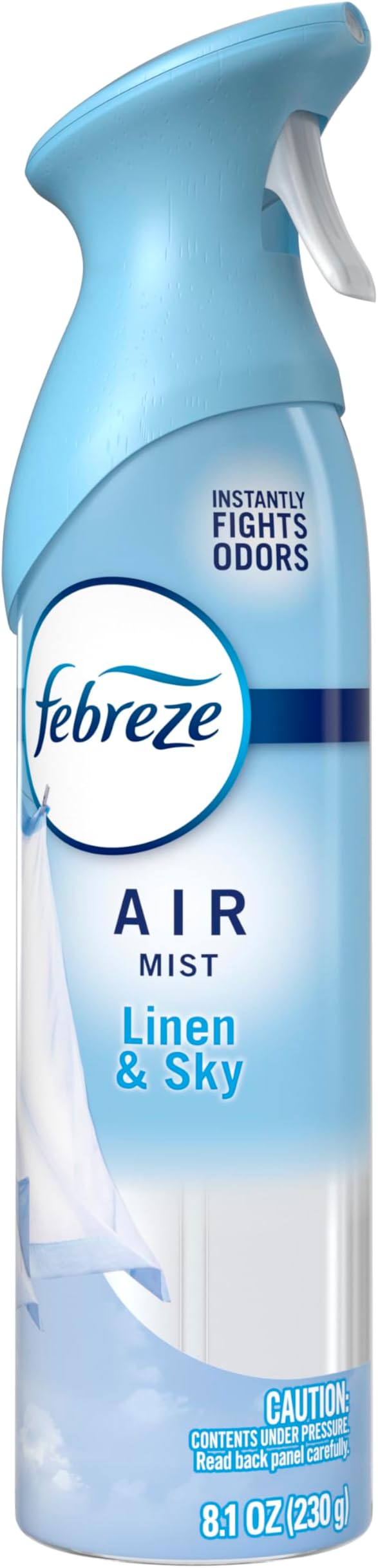 Febreze Air Mist, Air Freshener Spray, Odor Fighting Room Spray, Deodorizer for Home Bathroom Kitchen Office Apartment Dorm Room Classroom, Linen & Sky Scent, 8.1oz (Pack of 6)
