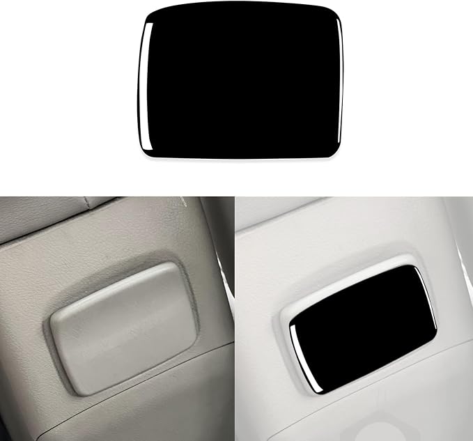 Glossy Bright Piano Black Car Rear Row Storage Box/Cigar Lighter Panel Switch Cover Sticker Interior Trim Compatible with Toyota Corolla 2009 2010 2011 2012 2013 Auto Trim Accessories