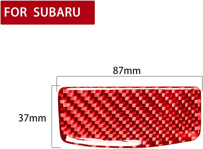 Car Co-Pilot Glove Box Handle Cover Trim Sticker Red Interior Compatible with Subaru BRZ/Scion FR-S/Toyota 86 2016 2017 2018 2019 2020 Real Carbon Fiber Accessories