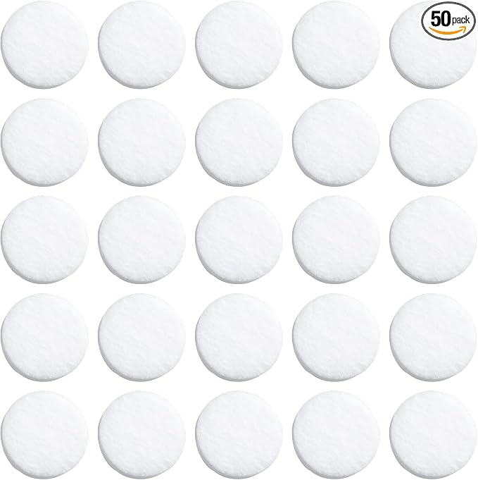 HINZIC 50Pcs Car Air Freshener Refill Felt Pads, 0.69in, White