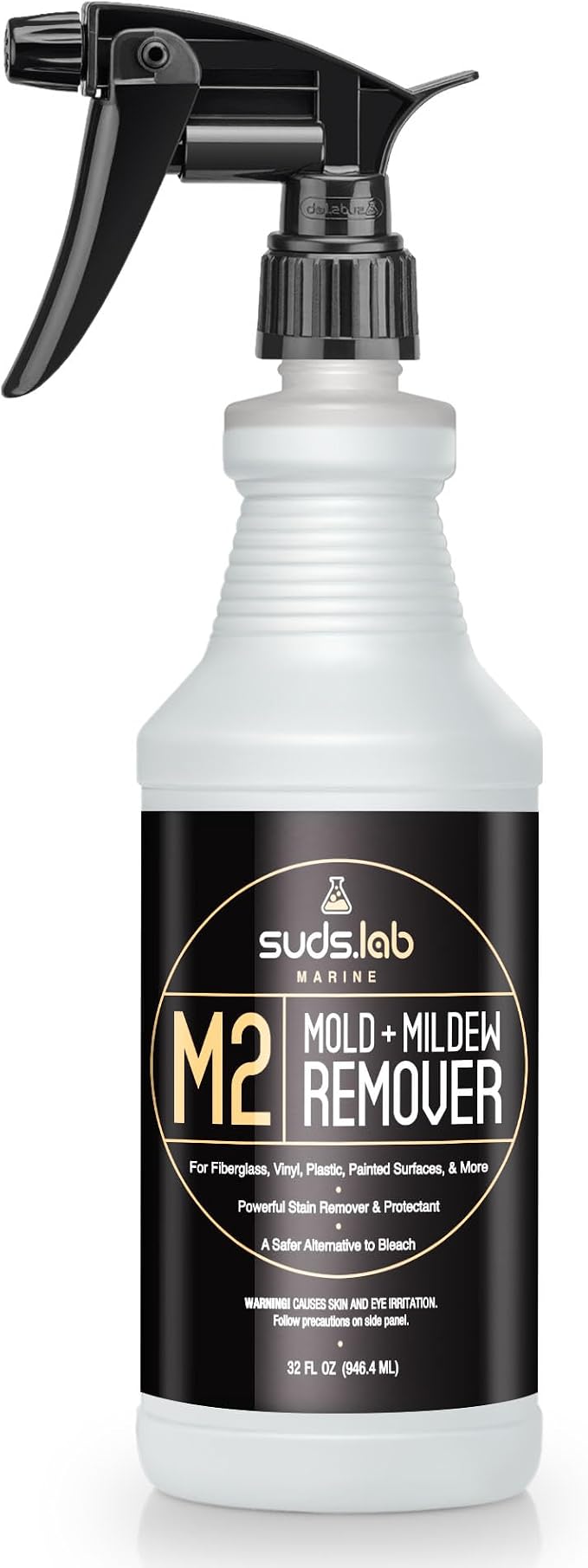 Suds Lab Marine Mildew-Stain Remover, Instantly Removes Mold Stains and Mildew Stains, Sodium Hypochlorite Formula, Less Abrasive, Easy to Use