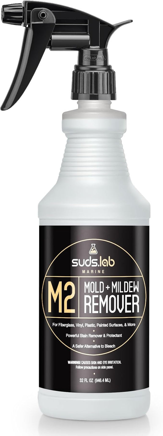 Suds Lab Marine Mildew-Stain Remover, Instantly Removes Mold Stains and Mildew Stains, Sodium Hypochlorite Formula, Less Abrasive, Easy to Use