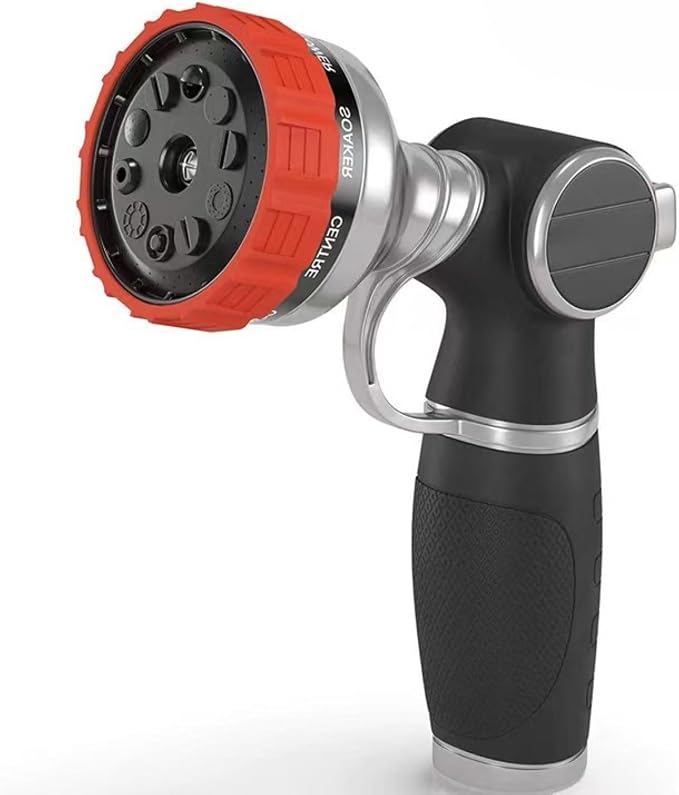Hose Nozzle,Heavy Duty Metal Garden Hose Nozzles - 10 Spray Patterns | Leak-Proof Hose Sprayer Nozzle with Thumb Control, High Pressure Water Hose Nozzle for Watering Plants, Car and Pet