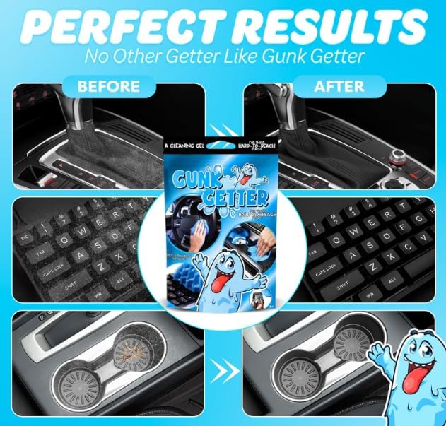 Car Cleaning Gel 12 Pack for Those Hard to Reach Places, Automotive Cup Holder Electronic Keyboard Office, Slime Gel Cleaner Dust Crumb Removal (Blueberry, 12 Pack)