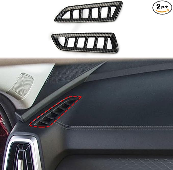 Carbon Fiber Style Dashboard Upper Side Air Outlet AC Vent Cover Trim Accessories for 2021-2026 KIA Sorento