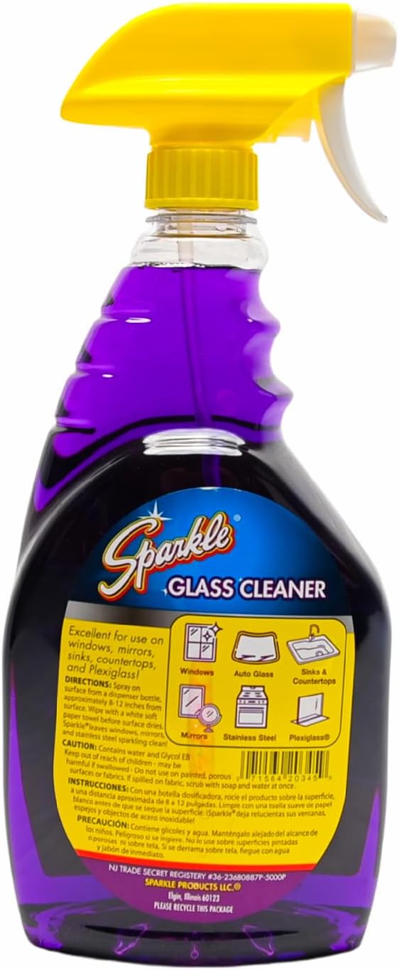 Sparkle Glass Cleaner, Ammonia-free, 33.8 oz. (Pack of 1)