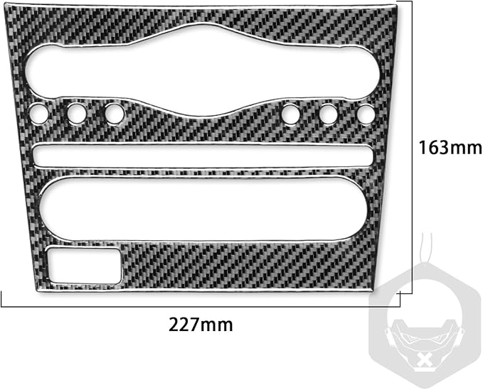 Real Carbon Fiber Trim for Infiniti Accessories | for G35 G37 X S 2007-2010 Sedan Coupe Convertible Dash CD AC Control Panel Interior Thick Overlay Decal