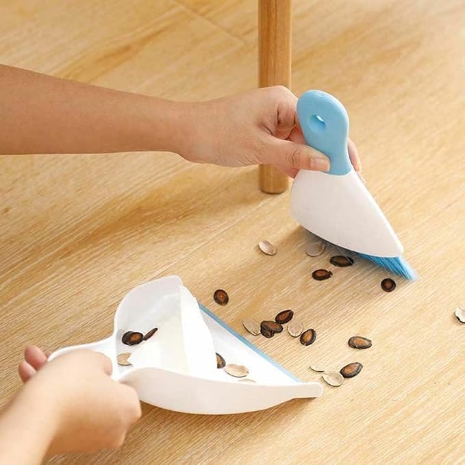 Dustpan and Brush Set (Light Blue, 2set)