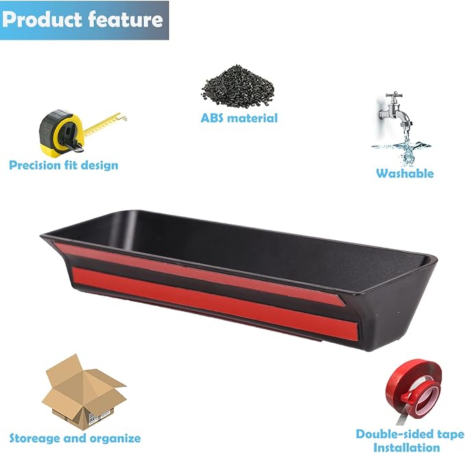 Central Armrest Storage Box Secondary Storage Center Console Organizer Tray Fit for Subaru BRZ 2022-2025 & Fit forToyota GT86 2022-2025, Center Console Storage Box, ABS Console Storage Tray Organizer