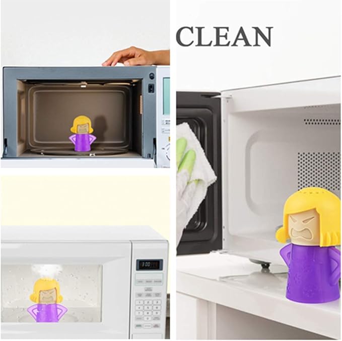 Microwave Oven Steam Angry Mama Cleaner Easily Cleans the Crud In Minutes Microwave Oven Steam Cleans With Vinegar and Water for Home Office Kitchens (Purple)