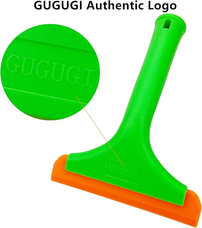 Super Flexible Silicone Squeegee, Auto Water Blade, Water Wiper, Shower Squeegee, 5.9'' Blade and 7.5'' Long Handle, for Car Windshield, Window, Mirror, Glass Door