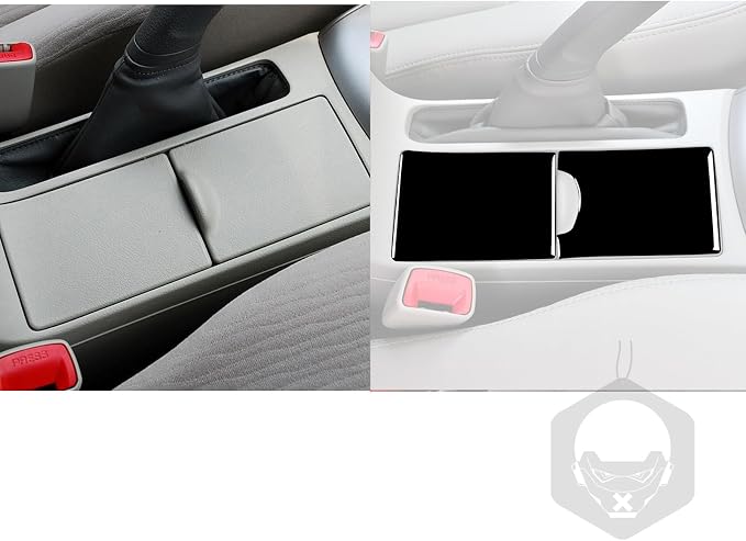 Glossy Bright Piano Black Car Center Console Cup Holder/Storage Box Switch Cover Decoration Sticker Interior Trim Compatible with Toyota Corolla 2009 2010 2011 2012 2013 Auto Trim Accessories