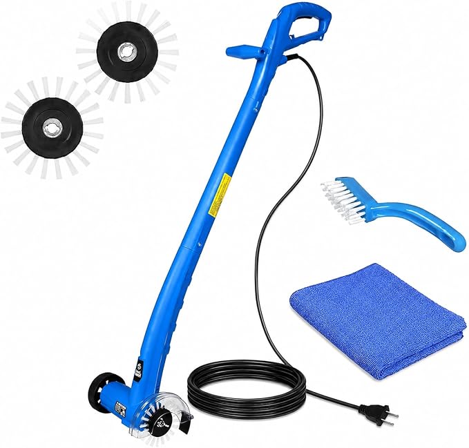 Electric Stand-Up Lightweight Grout Cleaner Machine – Easy-to-Use Tile Grout Cleaner for Deep Cleaning Kitchen Floors, Bathrooms & Tile Surfaces | Powerful Electric Floor Scrubber Tool