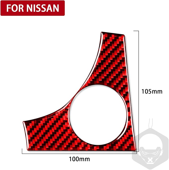 Red Real Carbon Fiber Trim for Nissan Rogue Accessories | for 2014-2020 / Rogue Sport 2017-2022 Engine Ignition Start Stop Panel Sticker Interior Thick Overlay Decal