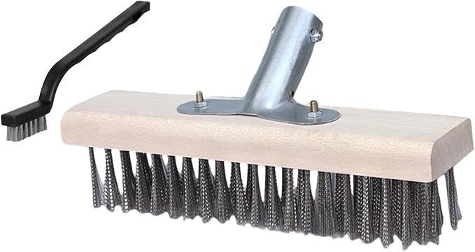 Multi Purpose Scrubber Brush with Wire Head for Shower and Patio Use, 50cm