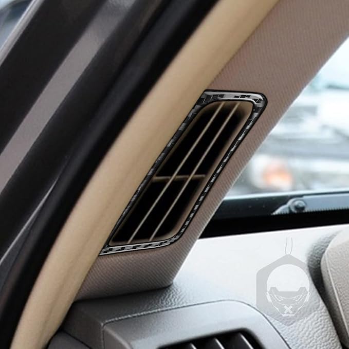 Real Carbon Fiber Trim for Infiniti Accessories | for G35 G37 G25 Q60 Q40 2007-2015 X S Sedan Coupe Convertible Defogger Air Vent Outlet Frame Interior Thick Overlay Decal
