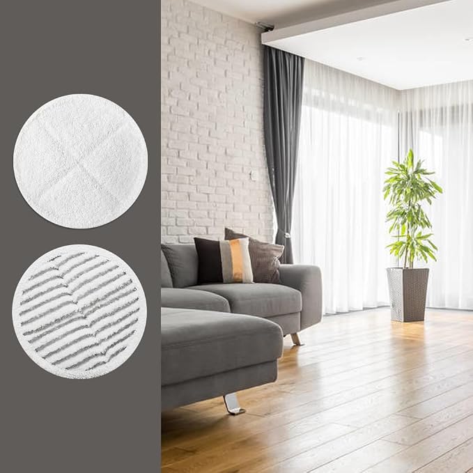 Spinwave Mop Pads Fit for Bissell Spinwave 20399 23157 23159 2039A 2124A 20393 2039T 2039W 20391 20395 2307 2315A Soft Scrubby Pads for Hardwood Floor Cleaning Replacement Pads(8Pack)