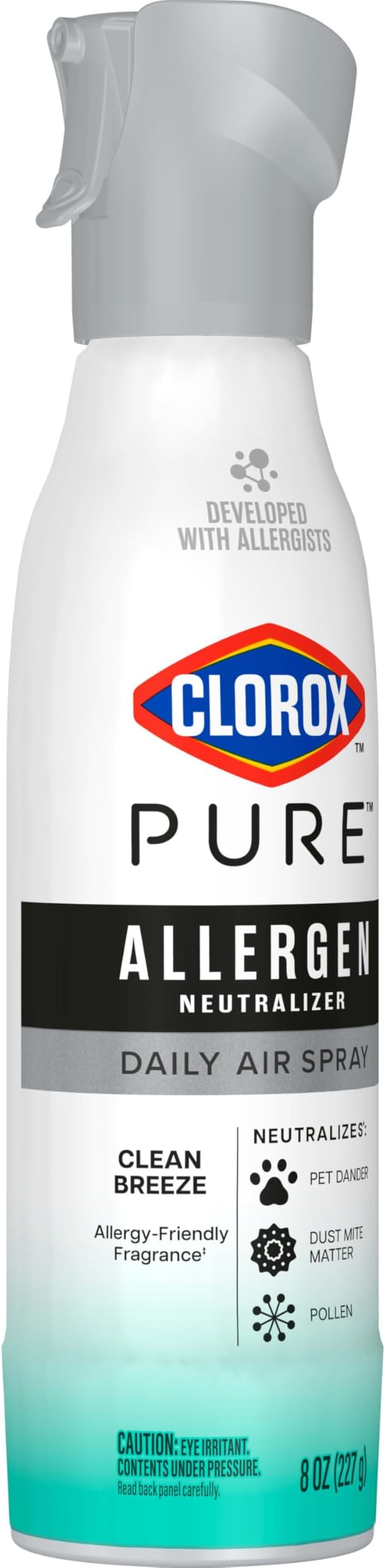 Clorox PURE Allergen Neutralizer Daily Air Spray, Clean Breeze, 8 Ounces (Pack of 2)