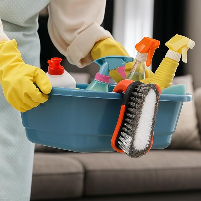DecorRack 2 Heavy-Duty Cleaning Brushes, Ergonomic Handle, Assorted