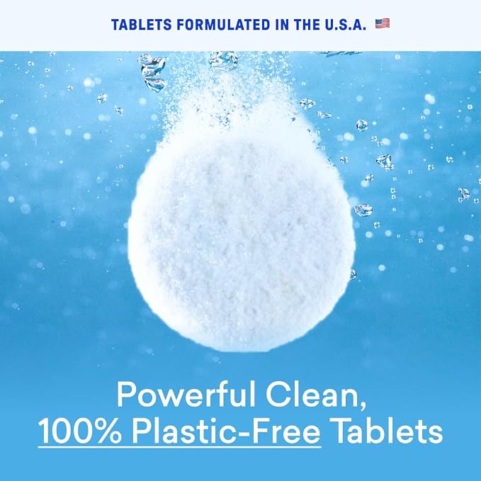 BLUELAND Toilet Bowl Cleaner Tablets, 14 Count (Pack of 2), Peppermint Eucalyptus, Plastic-Free, No Harsh Chemicals, Plant-Based, Septic-Safe, Removes Lime, Rust, Hard Water and Toilet Ring Stains