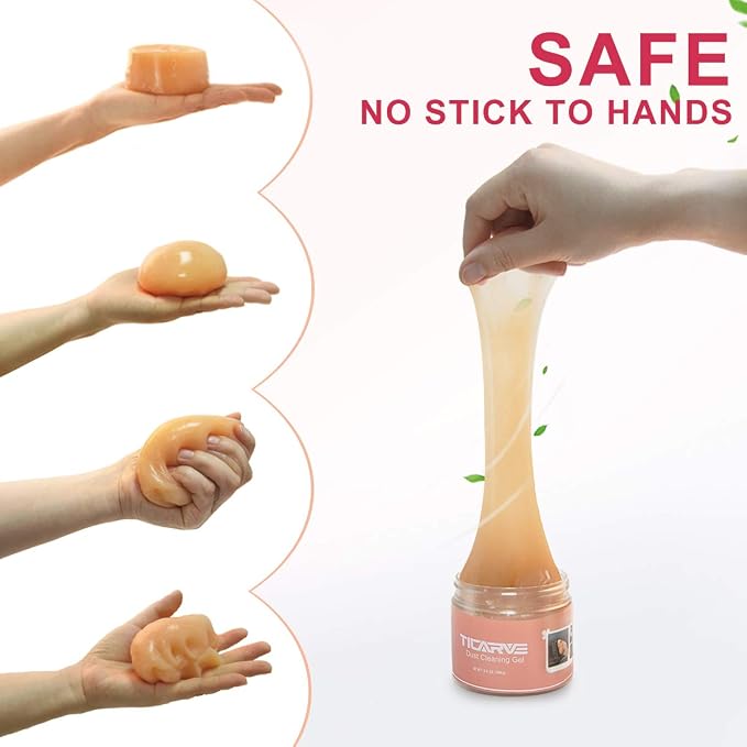 TICARVE Cleaning Gel for Car Detail Putty Cleaning Gel Auto Detail Tools Car Interior Cleaner Cleaning Mud Dust for Cars and Keyboard Cleaner Gel Clean Slime Reusable Car Vent Cleaner | Car Interior Cleaner Cleaning Slime Auto Detail Tools Putty Dust R...