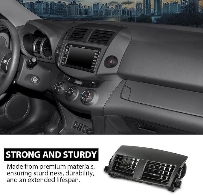 G-PLUS Center AC Air Dash Vents Panel Compatible with Toyota Rav4 2006-2012 55663-42020