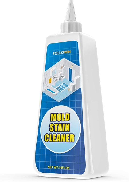 FOLLOWIN Mold and Mildew Remover Gel, Household Stain Cleaner for Washing Machine Seal, Bathroom Grout, Shower Tile, Kitchen Sink, Silicone Caulk - Non-Drip, Deep-Penetrating Formula, 16 oz