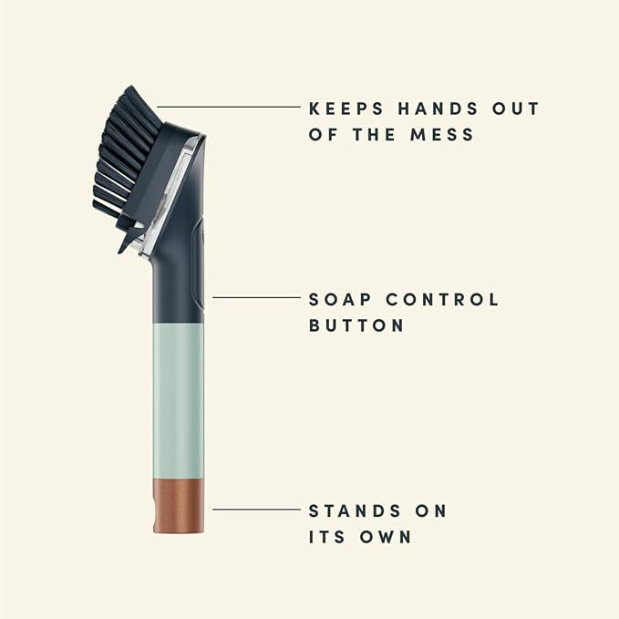 Brite by Scotch-Brite Limited Edition Mess-Free Dishwand, Sleek and Stylish Dish Brush with Soap Dispenser Handle (Pack of 4)