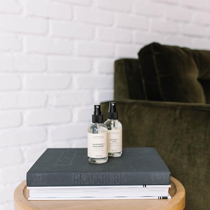 Calyan Wax Co. Aspen & Fog Room Spray - Natural Room Deodorizer | Long Lasting Clean Air Freshener - Room Spray for Luxurious Home Fragrance - Bedroom, Bathroom & Car Spray - 4 fl oz