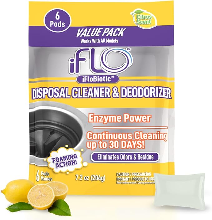iFLO Appliance Pod Cleaners Bundle - Washing Machine, Dishwasher & Garbage Disposal Deep Cleaning Pods and Tablets for Odor & Buildup Control (Pack of 3)