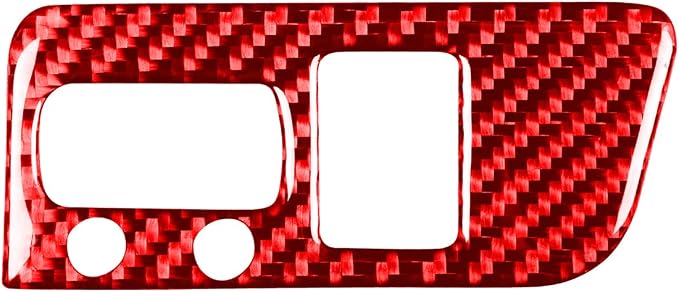 Compatible with Subaru BRZ 2016 2017 2018 2019 2020 Red Real Carbon Fiber Accessories Car Headlight Control Button Decals Accessories Trim Stickers Interior Type-B