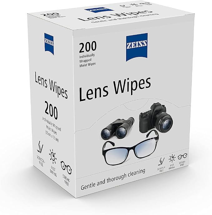Zeiss Pre-Moistened Lens Cleaning Wipes, 400 count (Pack of 2)