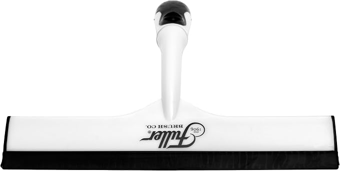 Fuller Brush Easy Grip Handheld Squeegee - for Shower Walls, Doors, Tub Surfaces, Windows, Mirrors & Vehicle Windshields - ThermoPlastic Rubber Blade - Comfort Grip Handle with Built-in Finger Groove