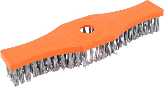Eujgoov Brush, Heavy Duty Scrubber with Long Handle for Efficient Yard Maintenance, Multi Angle Design for Deck Patio Driveway Tile Concrete Outdoor Indoor Use
