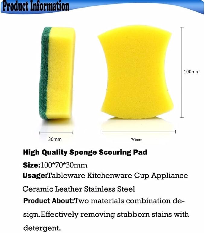 Kitchen Cleaning Sponge,Eco Non-scratch for Dish,Scrub Sponge(Pack of 24)