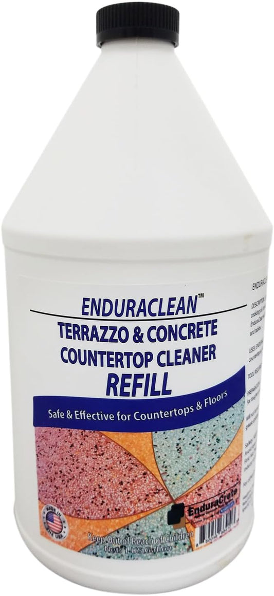 Marblelife EnduraCLEAN Concrete & Terrazzo Countertop Spray Cleaner, Effective Terrazzo Cleaner, Concrete & Terrazzo Cleaning Solution, Concrete Countertop Cleaner, Stone Floor Cleaner, 128 oz Refill