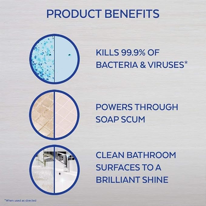 Lysol Mold and Mildew Remover, 2 Pack Bathroom Cleaner Spray, Whitens and Removes Soap Scum and Stains on Tiles, Grout, Bathtubs, Toilets, Sinks, 32 oz. Each